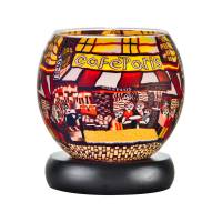 Leuchtglas Lampe Leuchte Nr.576 Ø11cm Dekoration Windlicht Teelichthalter Café Paris