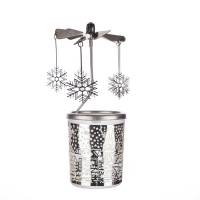 Adventzauber zum Drehen: Glas-Karussell Windlicht 