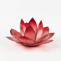 Hellmann Versand Lotusblüte 4 Rot – Teelichthalter für Kraft und Leidenschaft