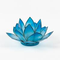Hellmann Versand Lotusblüte 7 Blau – Teelichthalter für Erholung und Entspannung