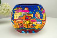 Leuchtglas 639 Bridge Ø15cm Dekoration Teelicht Windlicht Kerzenfarm Kerze