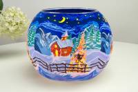 Leuchtglas 829 Silence Ø15cm Dekoration Teelicht Windlicht Kerzenfarm Kerze