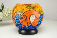 Leuchtglas Lampe 122 Fox Ø15cm Dekoration Teelicht Windlicht Kerzenfarm Kerze