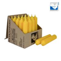 Stabkerze gelb 100x22 mm aus Paraffin Tafelkerze Deko Tischkerze