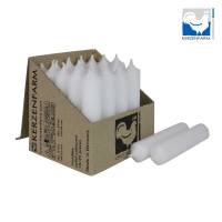 Stabkerze weiss 100x22 mm aus Paraffin Tafelkerze Deko Tischkerze