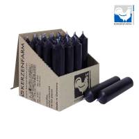 Stabkerze schwarz 100x22 mm aus Paraffin Tafelkerze Deko Tischkerze