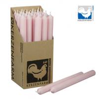 Stabkerze pastellaltrosa 250x22 mm aus Paraffin Tafelkerze Deko Tischkerze