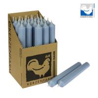 Stabkerze taubenblau 180x22 mm aus Paraffin Tafelkerze Deko Tischkerze