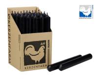Stabkerze schwarz 180x22 mm aus Paraffin Tafelkerze Deko Tischkerze