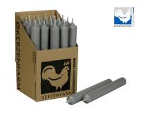 Stabkerze grau 180x22 mm aus Paraffin Tafelkerze Deko Tischkerze