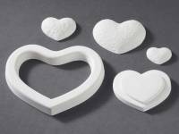 KeraFlott Gießform Kunststoff 3D Herzen gießen Kunststoff basteln gestalten Deko
