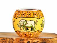 Leuchtglas Nr.286 ohne Wachs Ø11cm Dekoration Teelicht Windlicht Elefant