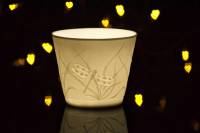 Hellmann Starlight Votiv Nr.84 Libelle Windlicht Teelichthalter Lithophanie Porzellan