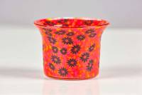 Votiv Glas 467 Blumen dekoratives Windlicht