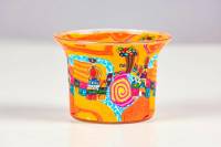 Votiv Glas 456 Stadt am Fluss dekoratives Windlicht