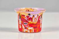 Votiv Glas 449 Passau orange dekoratives Windlicht