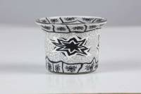 Votiv Glas 268 Stern white black dekoratives Windlicht