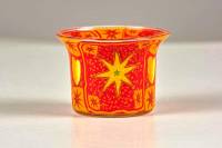 Votiv Glas 226 strahlend gelber Stern dekoratives Windlicht