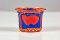 Votiv Glas 214 Herzen rot/ blau dekoratives Windlicht