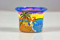 Votiv Glas 103 Palme/Strand dekoratives Windlicht