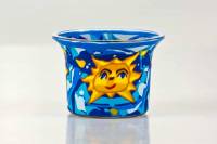 Votiv Glas 77 Motiv Sonne dekoratives Windlicht