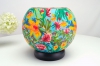 Leuchtglas als Lampe 412 Tropical Flowers Ø15cm Dekoration Teelicht Windlicht Kerzenfarm Kerze