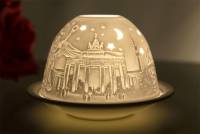 Kerzenfarm Hahn Dome-Light Nr. 30044 Berlin - Teelicht Windlicht Dekoration Porzellanteelicht