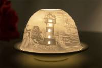 Kerzenfarm Dome Light Nr. 30048 Leuchtturm - Teelicht Windlicht Dekoration Porzellanteelicht