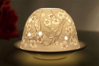 Kerzenfarm Dome Light Nr. 32001 Frühlingsboten - Teelicht Windlicht Dekoration Porzellanteelicht