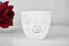 Porzellan-Becher Blumen, Teelichthalter Windlicht Lichterzauber Tealight Cups