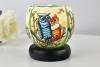 Leuchtglas Lampe 21110 Owls Ø11cm Dekoration Teelicht Windlicht Kerzenfarm Kerze